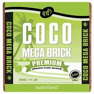 Nutrifield Coco Mega Brick Premium Coco Coir 5 Kilo 11 Pound